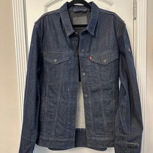 NEW LEVI'S Commuter Trucker Jacket w/Jacquard by Google, Men's Size XL Dark Blue